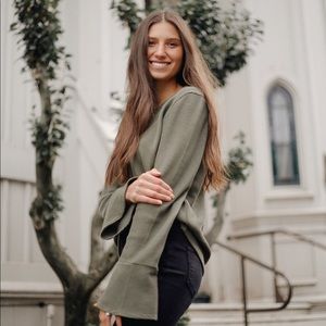 ruffle cuff ribbed top madewell